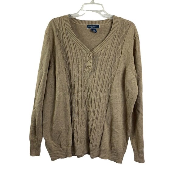 Karen Scott Women's Chestnut Cardigan - Picture 1 of 5